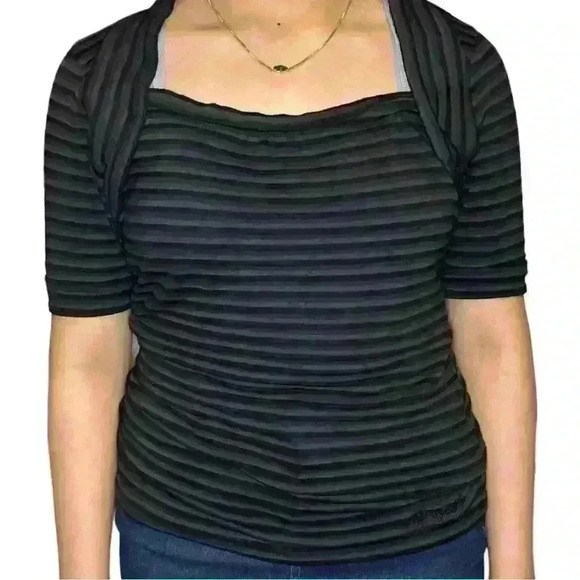 PEPE JEANS BLACK STRIPPED 90S CAMI - Picture 1 of 6